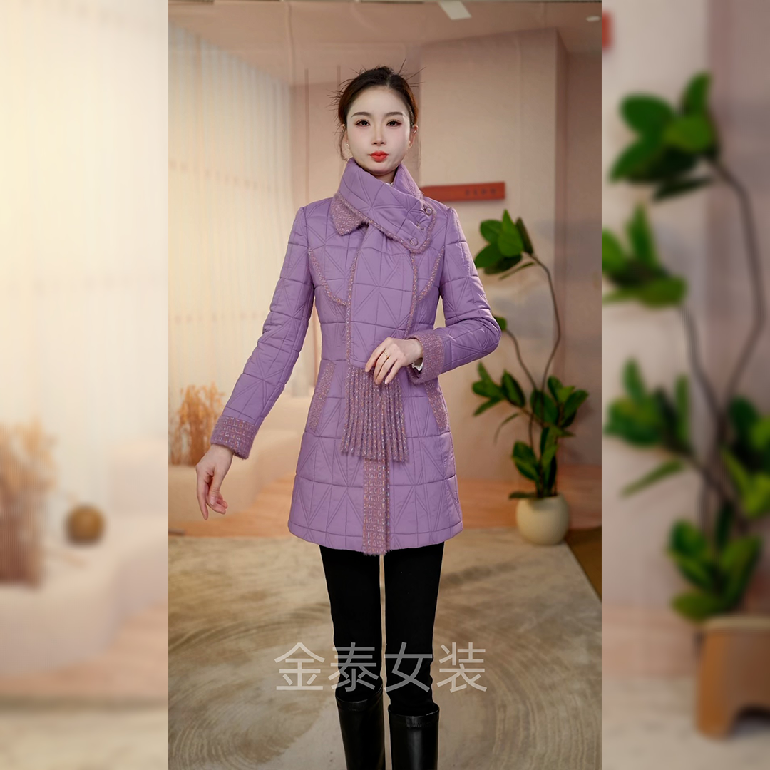 【鎏熙女装】25A-927高贵时尚加棉外套修身洋气显档次女秋冬季外套1