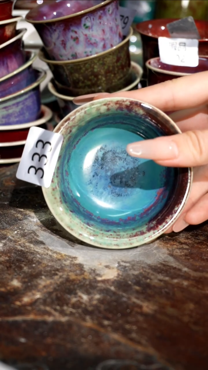 摆件精品窑变钧瓷茶器