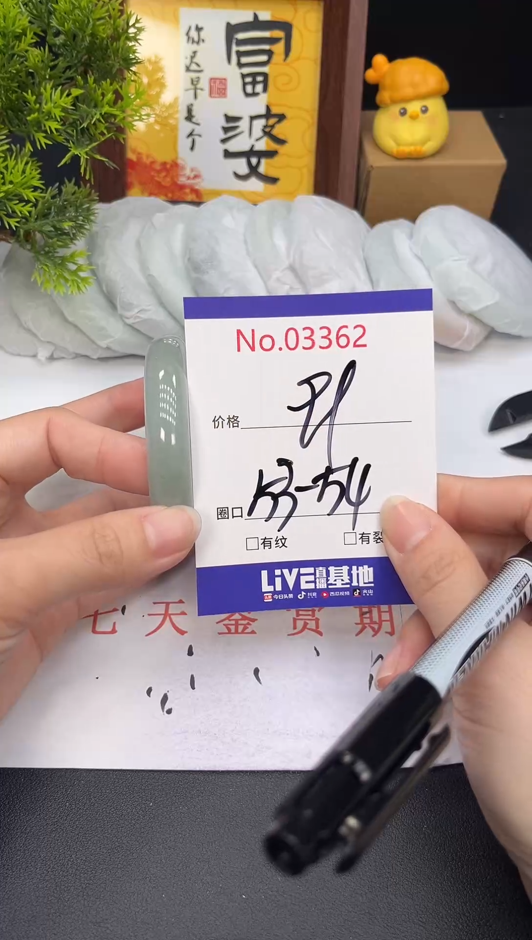 未镶嵌手镯翡翠3362