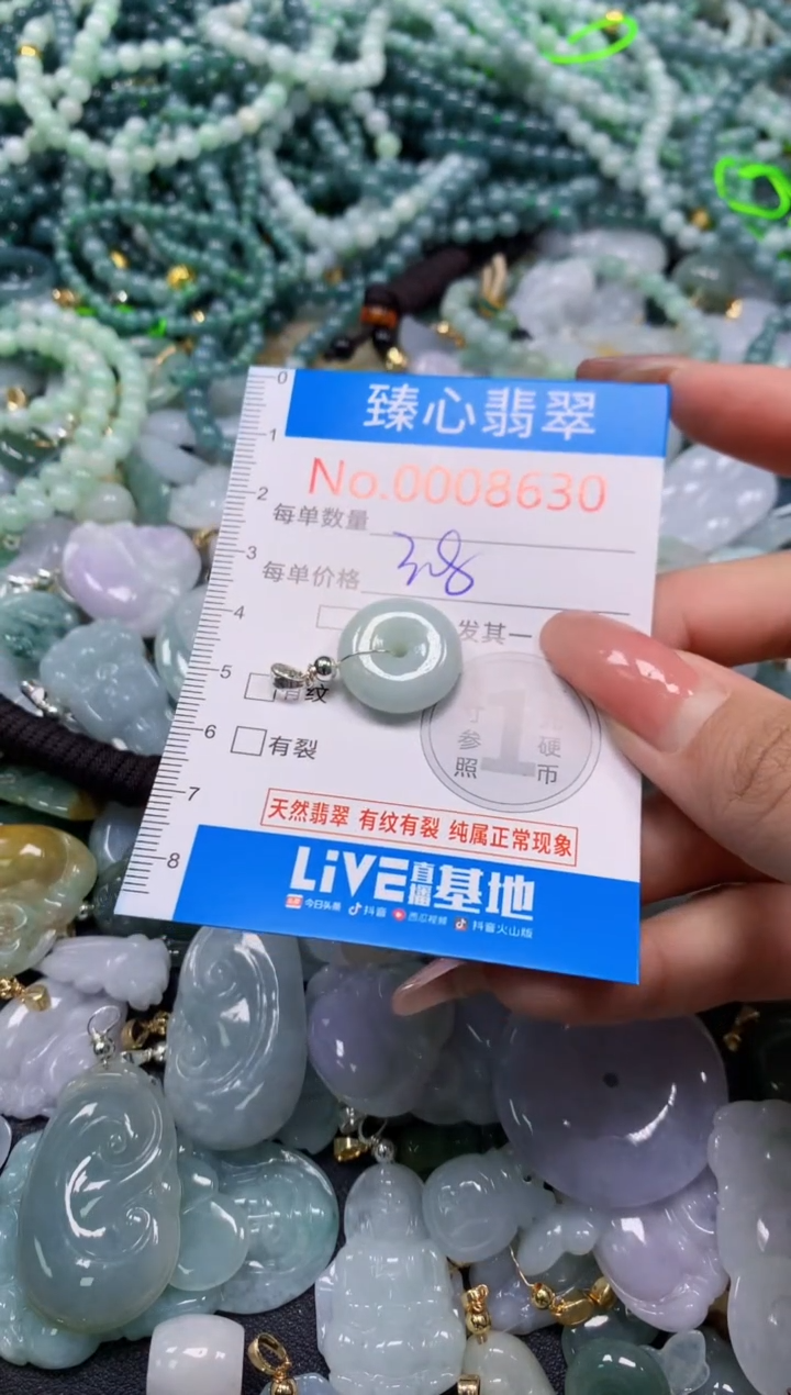 翡翠未镶嵌颈饰8630