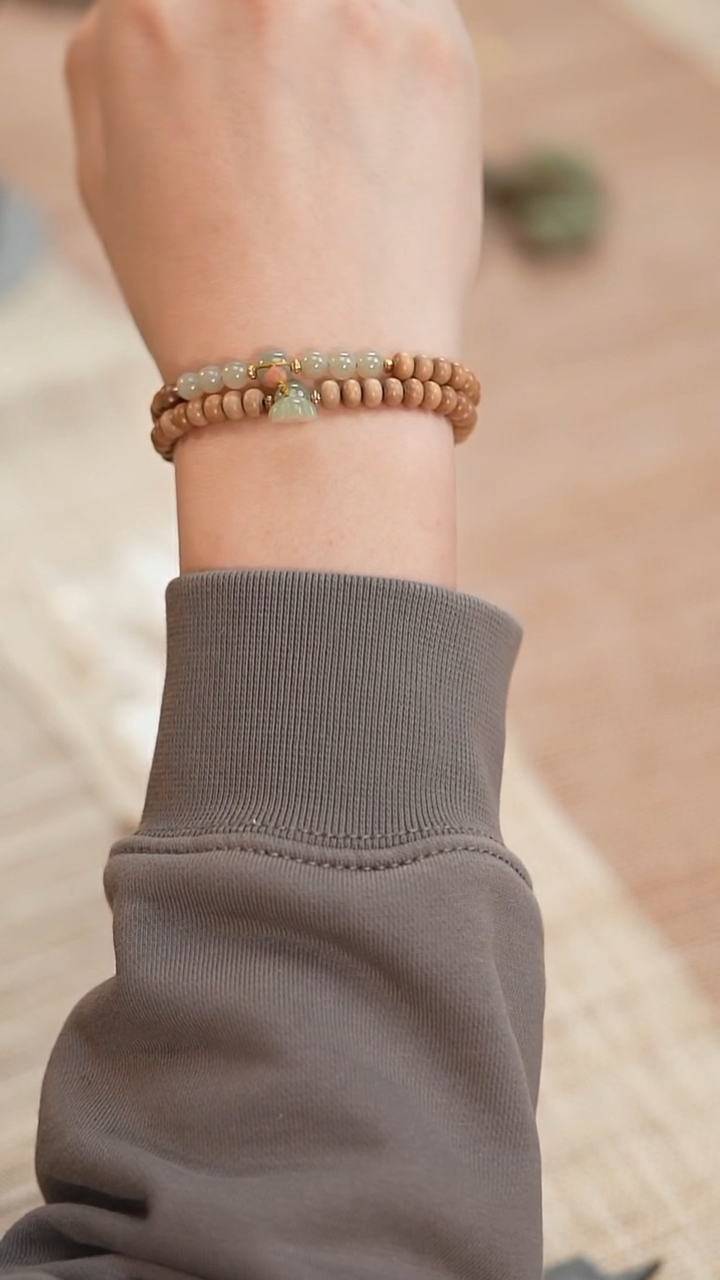 檀香木其他清仓福利！老山檀 算盘珠 双圈手串