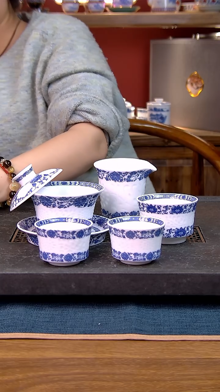 简装家用款5件套 白瓷陶瓷茶具