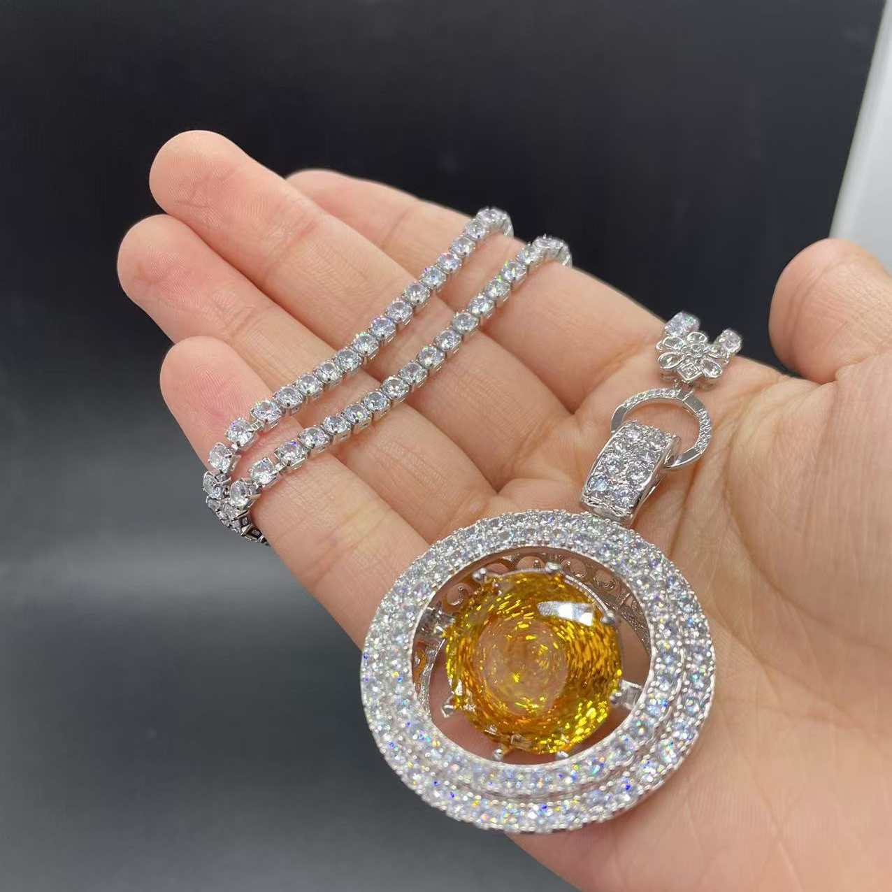 【南非库里南】NFKLN 高端奢华定制 时空切灵动吊坠 093