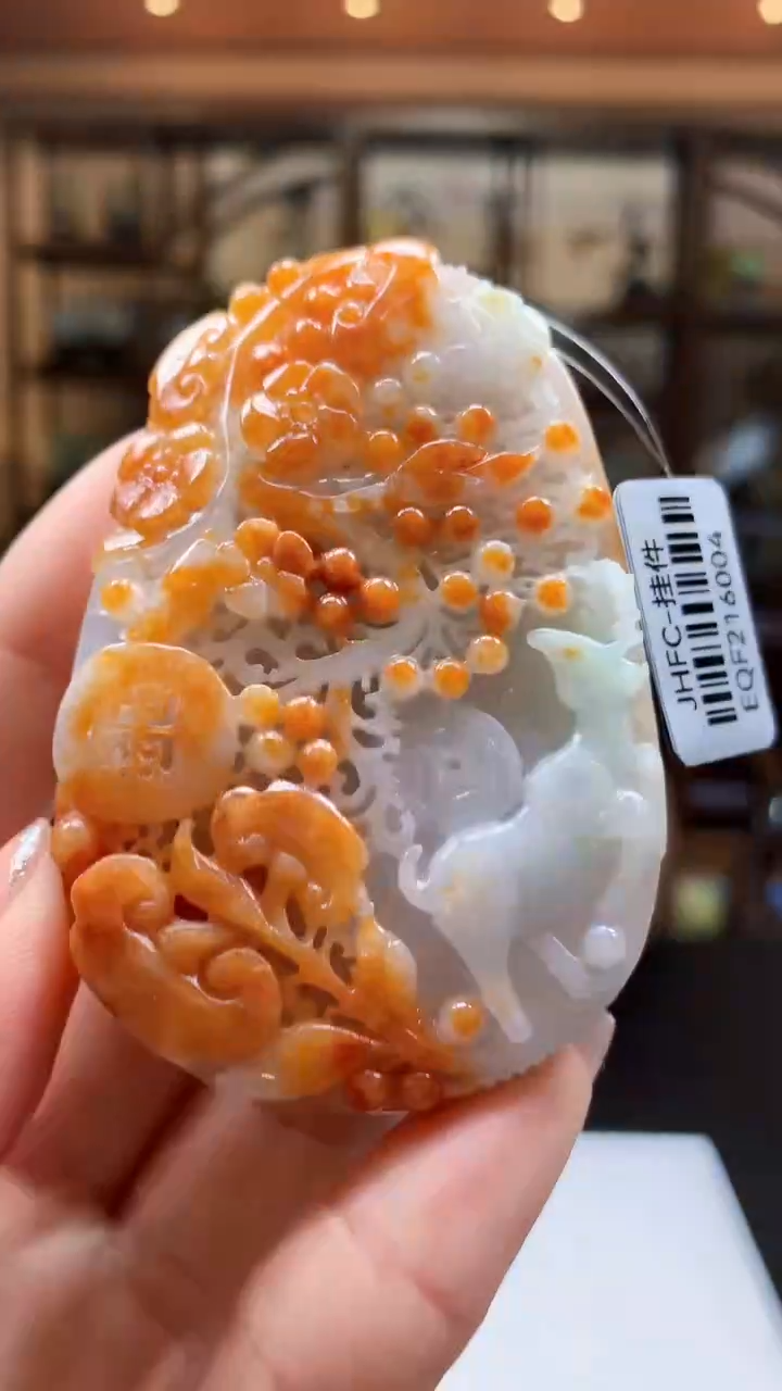 定制翡翠未镶嵌1085ry-毛货挂件73