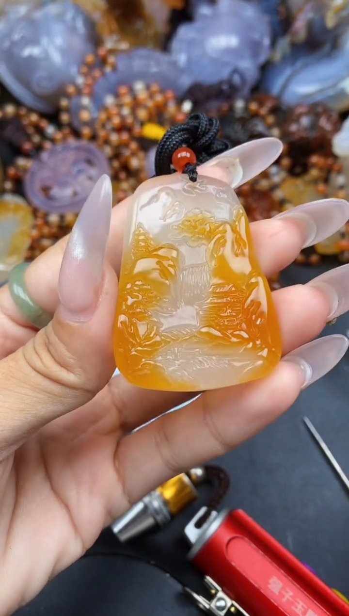 【闪购商品】玛瑙/玉髓颈饰合金ll