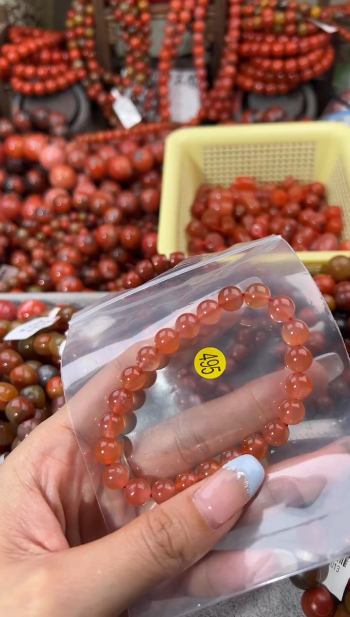 未镶嵌戒指南红玛瑙8+