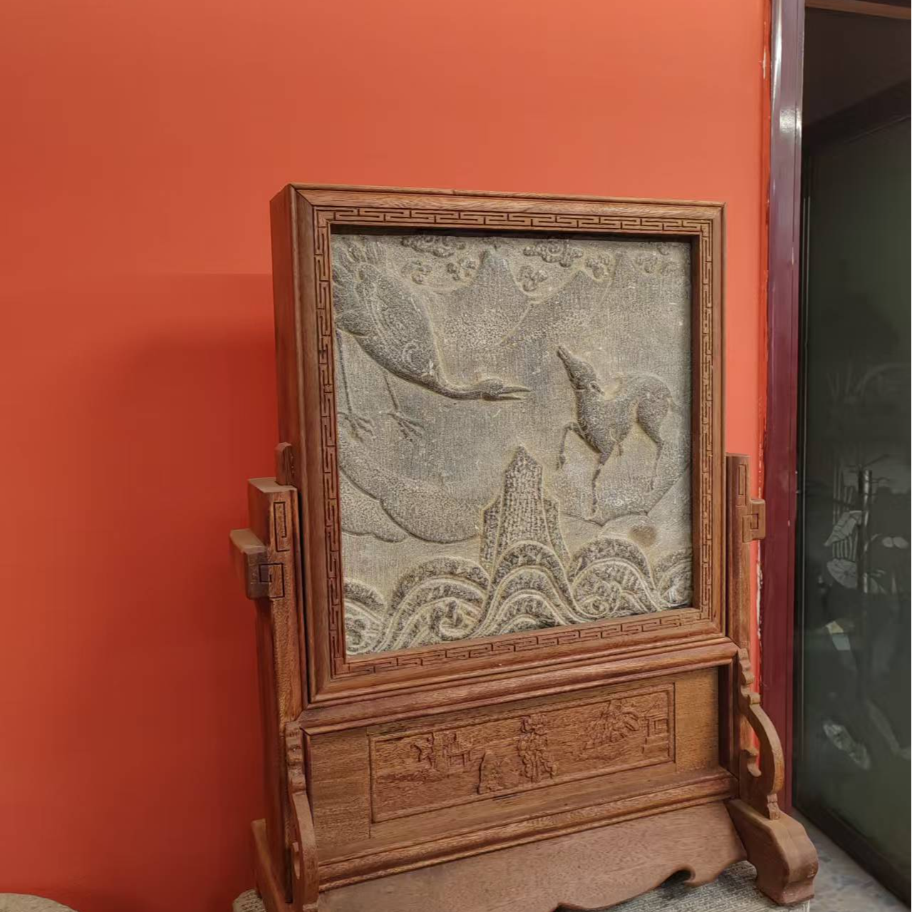 鹿鹤同春石板画0