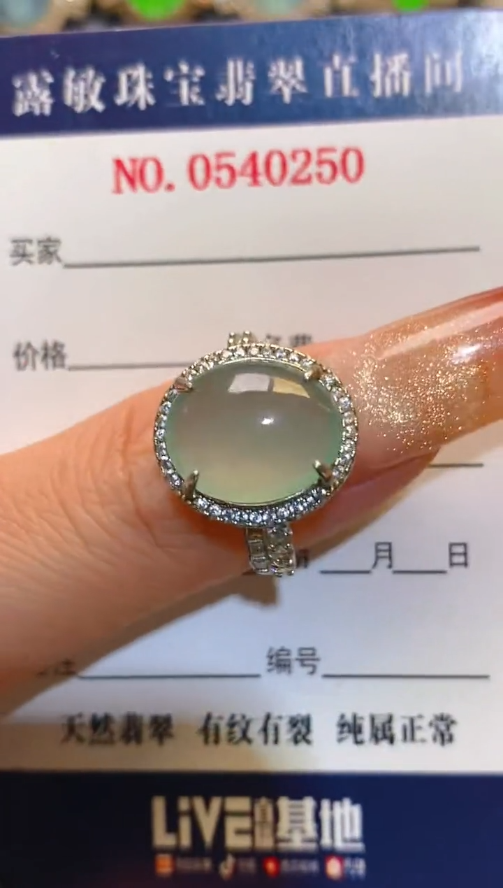银S925镶嵌翡翠耳饰天然