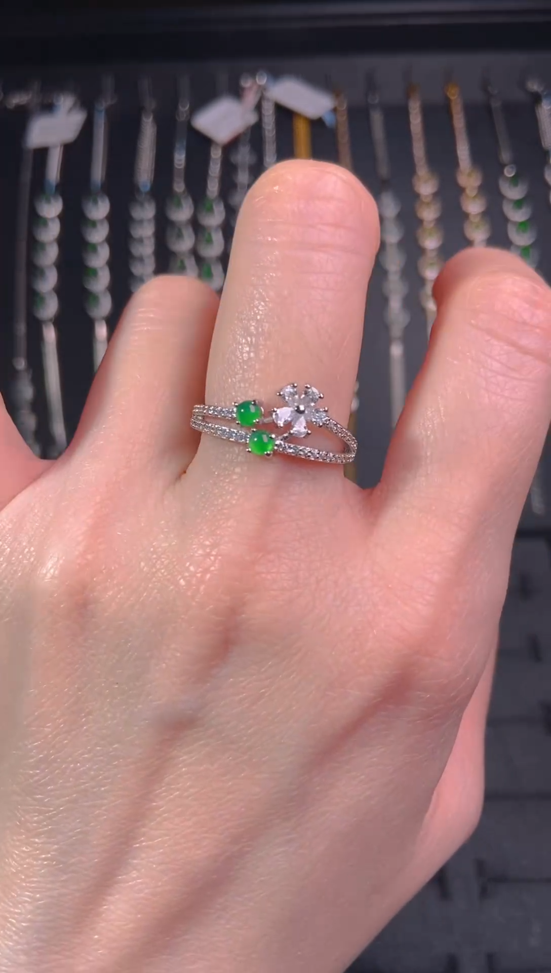 【闪购商品】翡翠戒指未镶嵌天然翡翠A货32