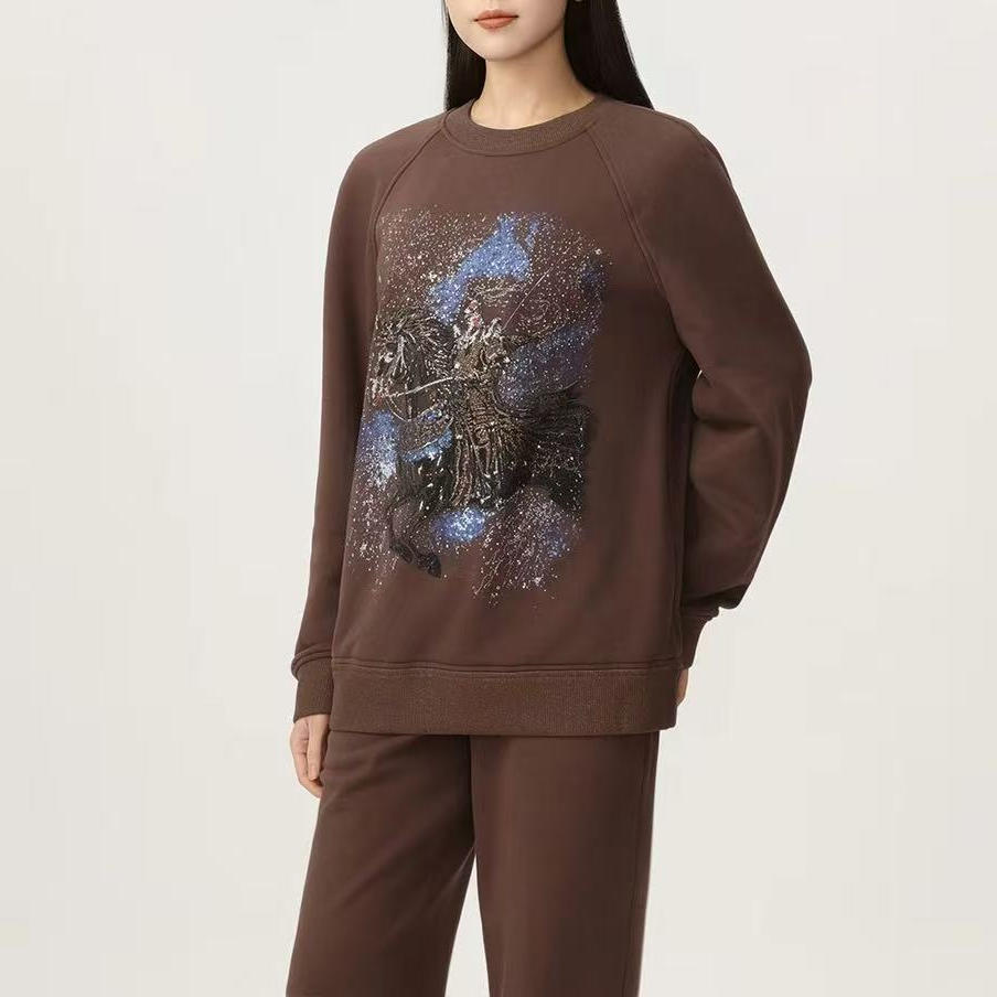 AMASS/阿玛施新款时尚圆领印花宽松卫衣5301072