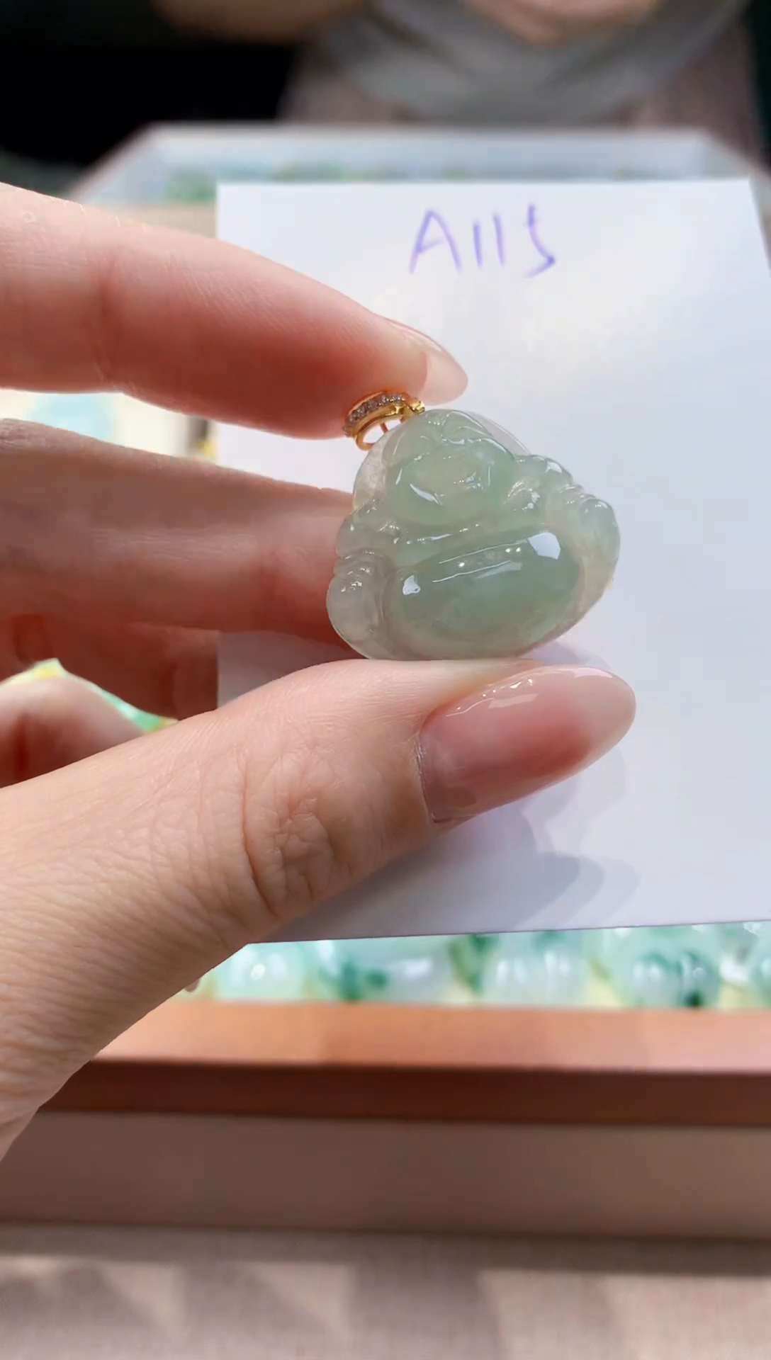 翡翠未镶嵌颈饰天然缅甸a货翡翠