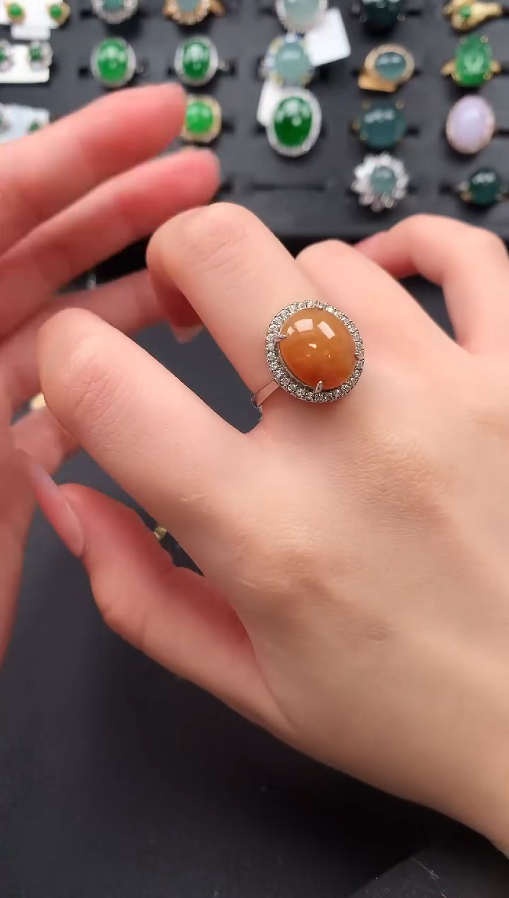 【闪购商品】翡翠戒指银S925镶嵌52141