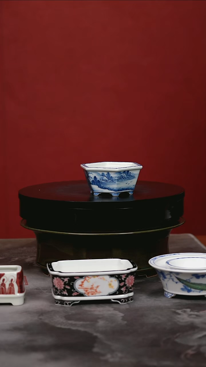 其他精修六角盆手绘盆