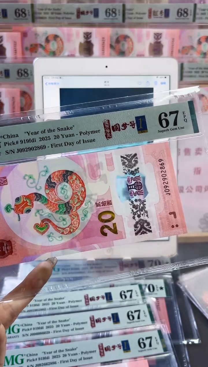 【闪购商品】塑料蛇钞圆梦号四标首日PMG67分尾869