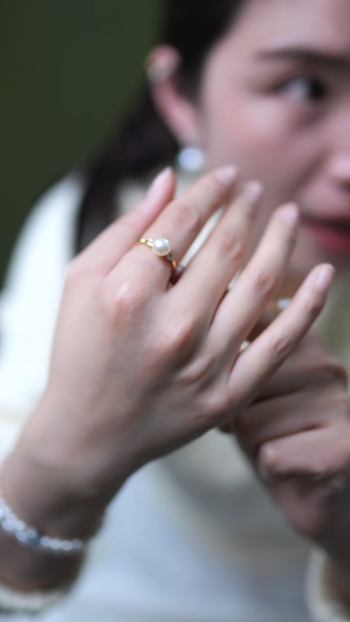 【闪购商品】淡水珍珠戒指银S925镶嵌淡水戒指