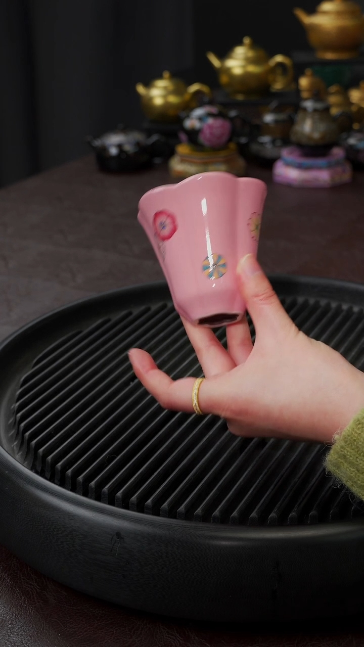 【闪购商品】杯【宜景窑桃夭粉皮球花系列】杯子