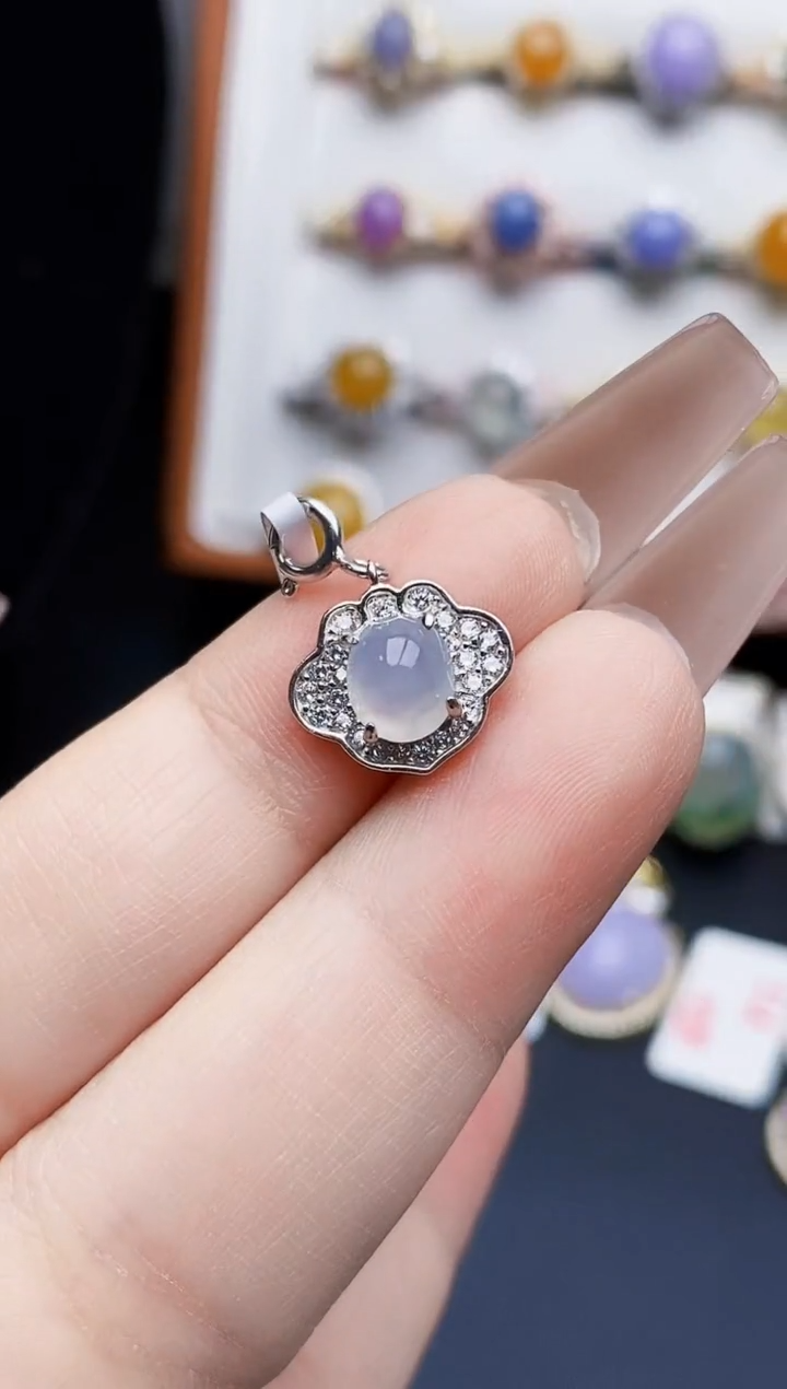 银S925镶嵌戒指翡翠0523