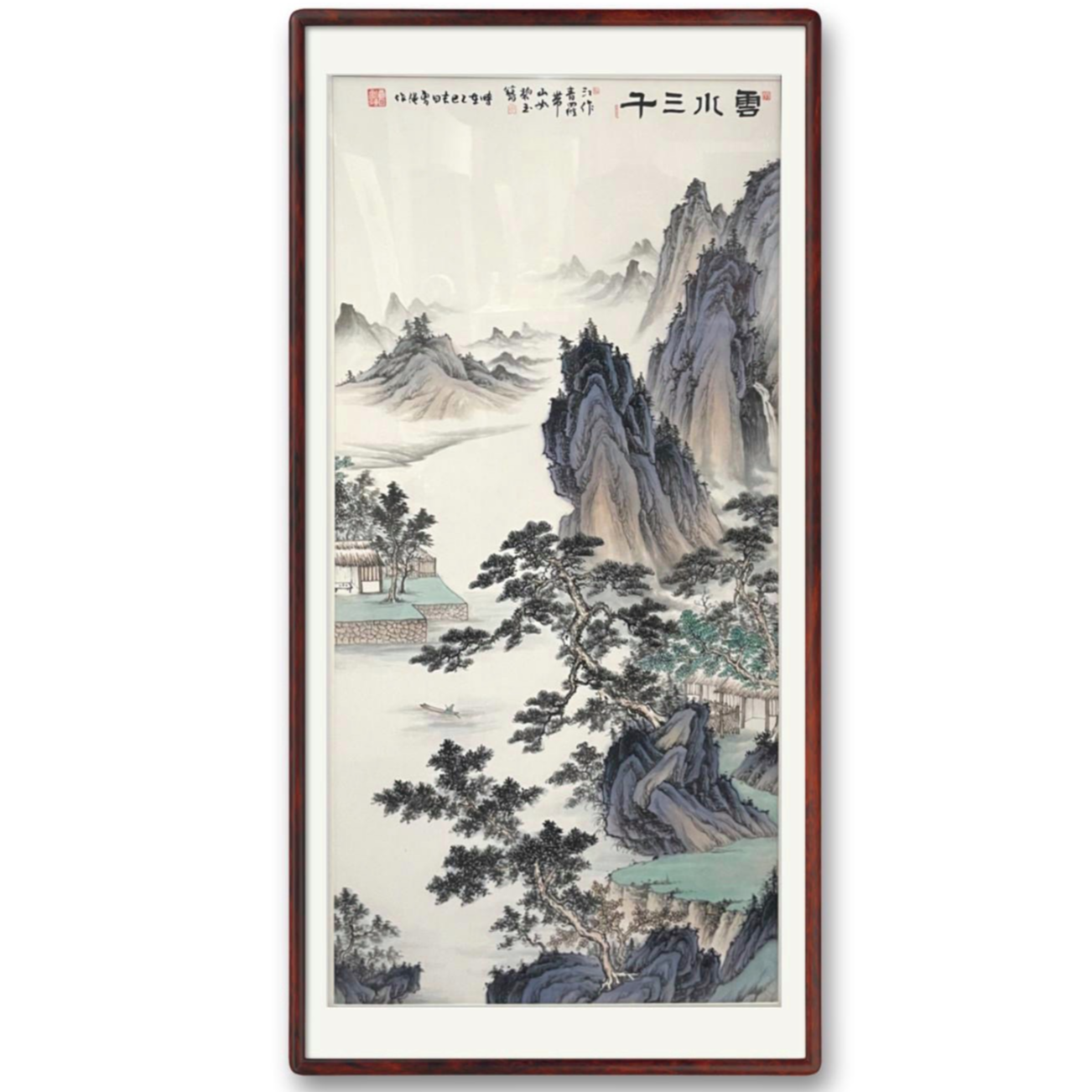 155*78 手写手绘作品 玄关客厅国画山水画挂画