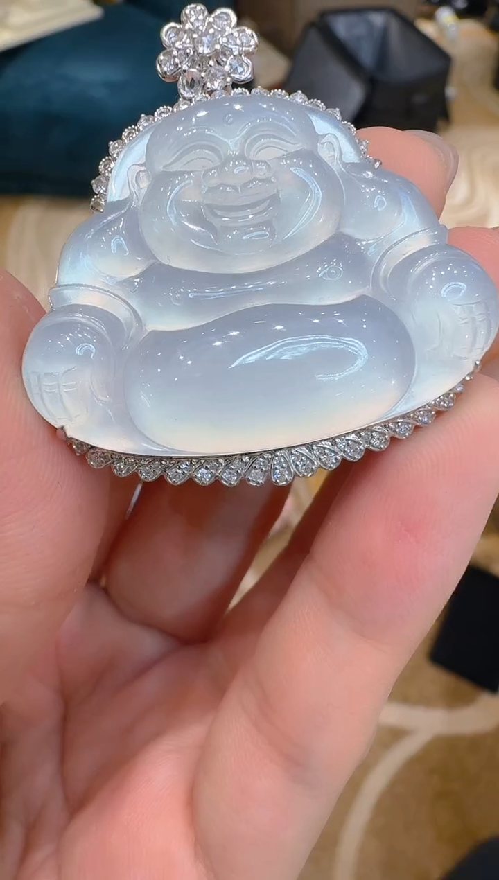 吊坠(不含链)18K金镶嵌翡翠T**n分单