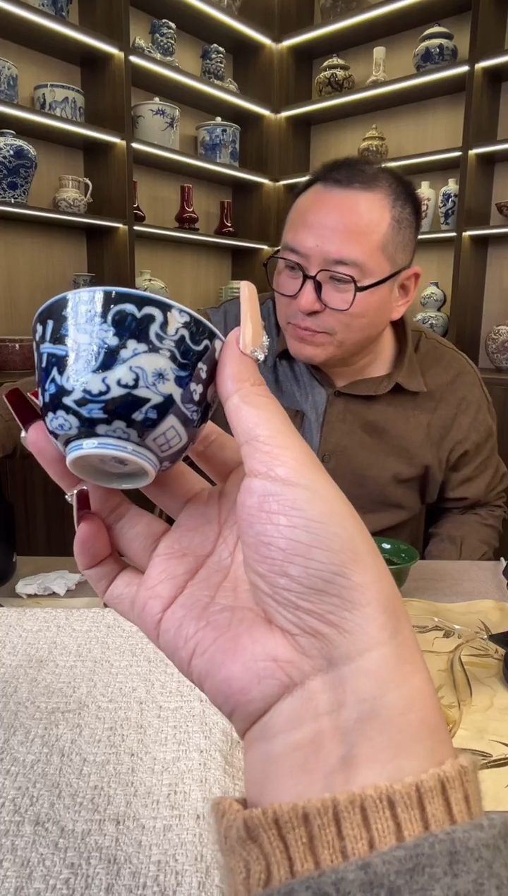 摆件瓷景德镇毛仔柴窑杯