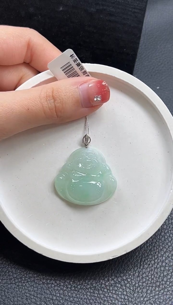 【闪购商品】翡翠颈饰18K金镶嵌佛公