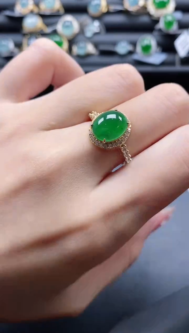 【闪购商品】翡翠戒指银S925镶嵌1111