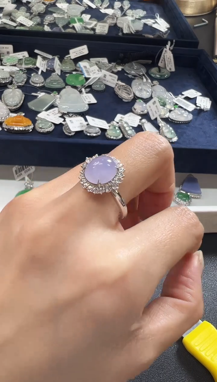 18K金镶嵌戒指翡翠小*KLYN1205-023