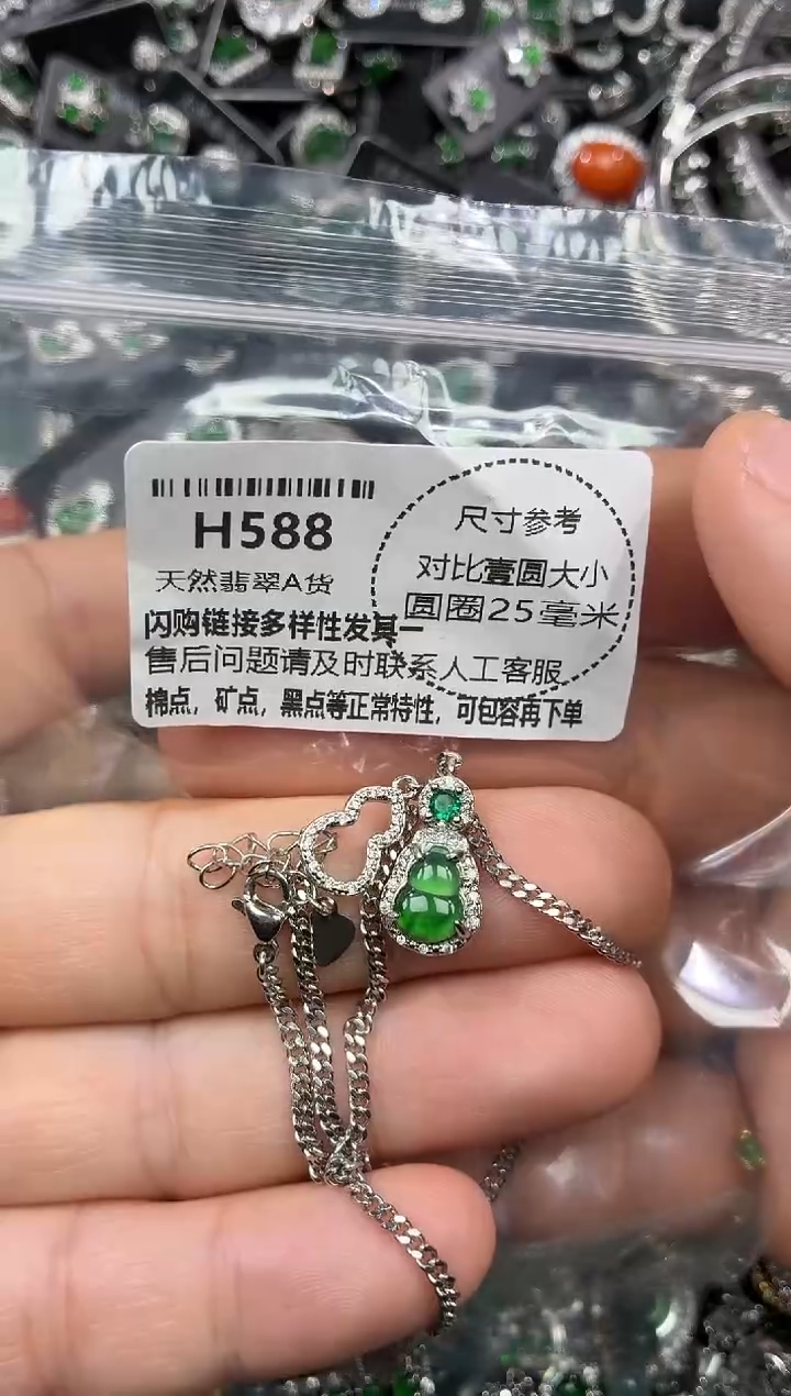 颈饰未镶嵌翡翠H588项链