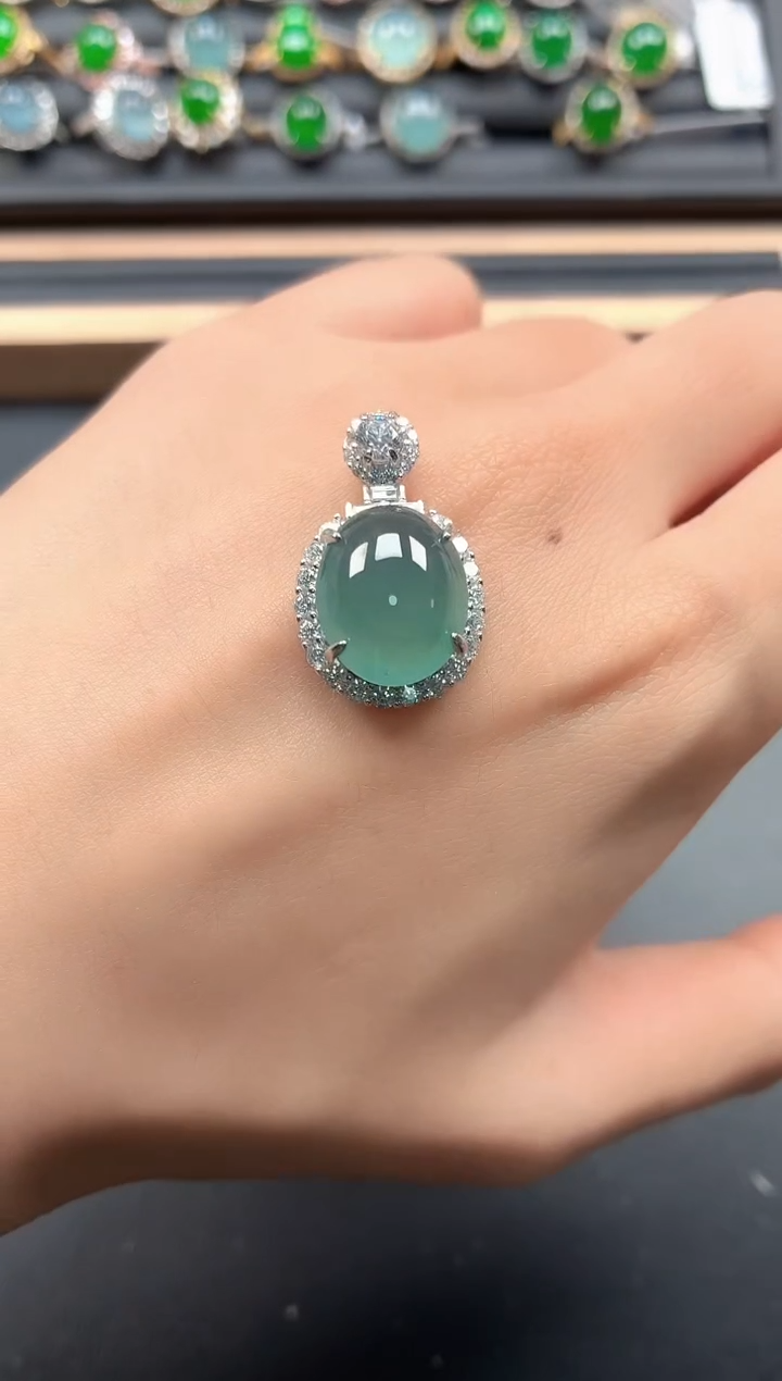 银S925镶嵌戒指翡翠111111