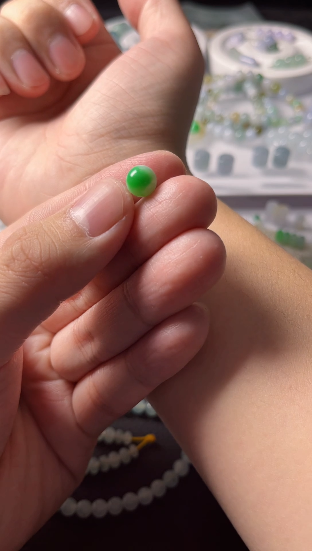 【闪购商品】翡翠散珠卡8ｍｍ+白底青