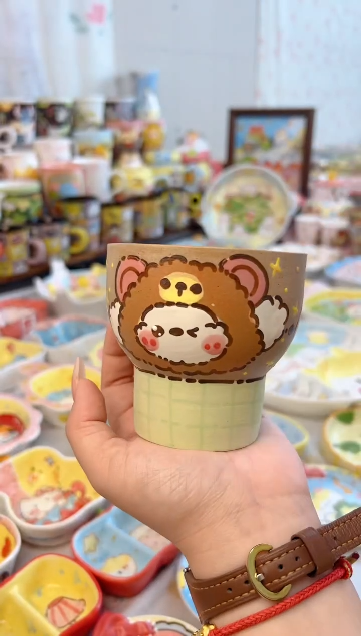 摆件陶景德镇陶瓷手绘微瑕