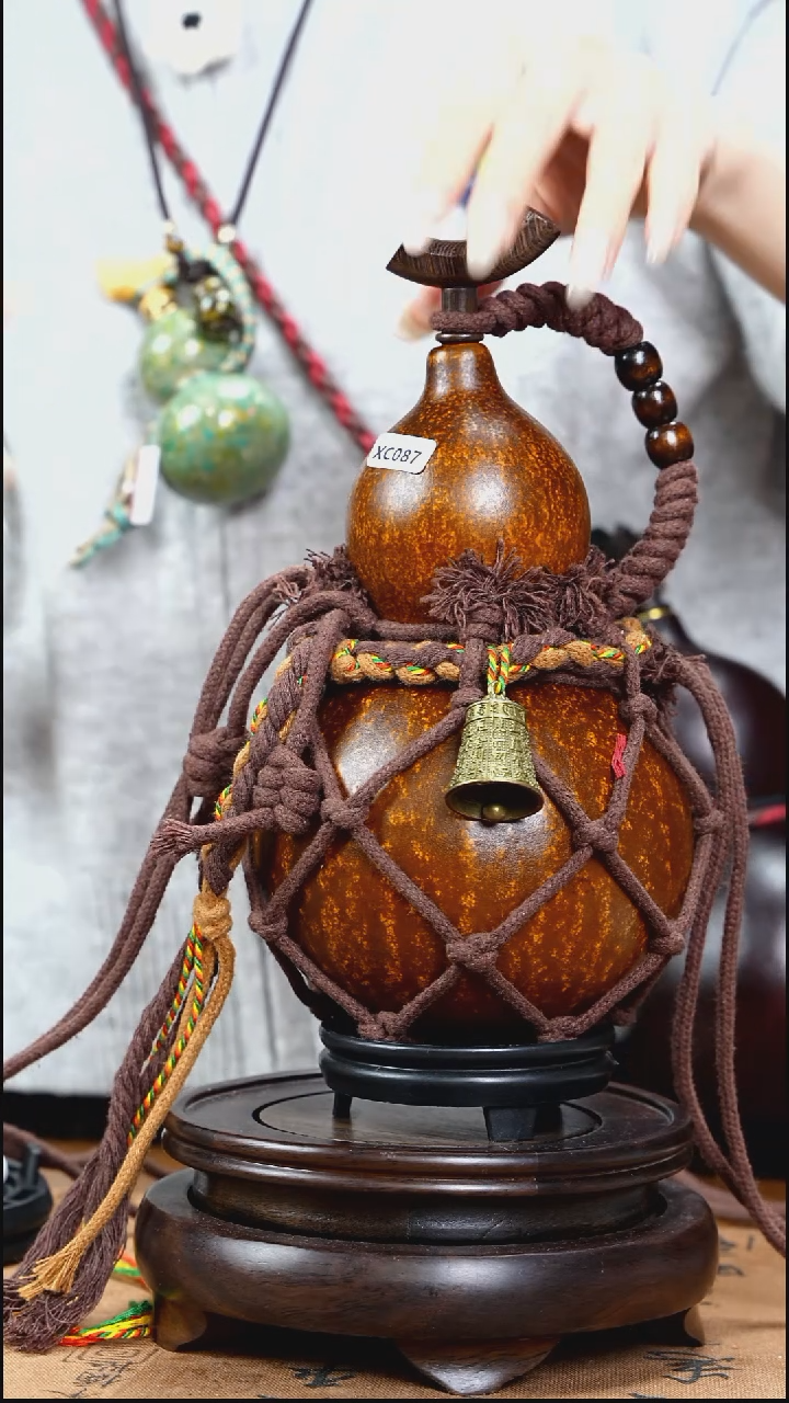 XC087网兜款大漆酒葫芦（现货现发）