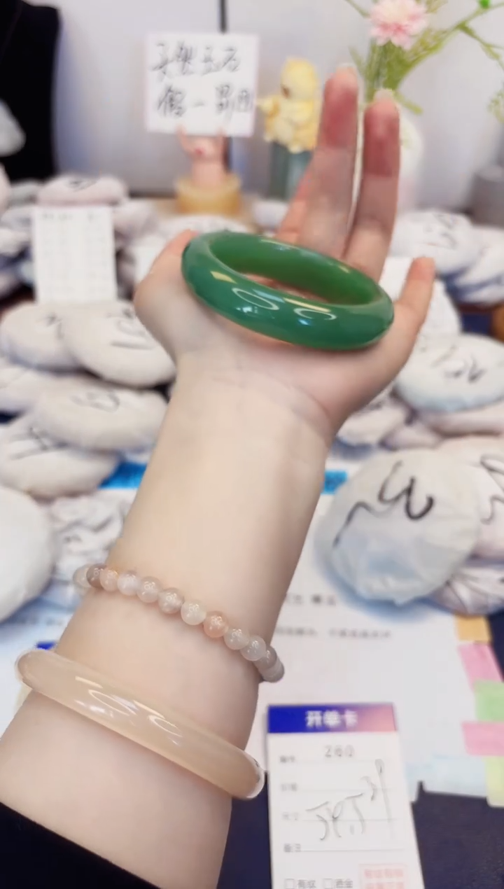 【闪购商品】石英质玉手镯未镶嵌260-东陵玉-圈口54
