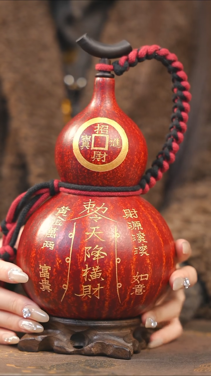【闪购商品】XH251大漆酒葫芦不包手串及旋转底座
