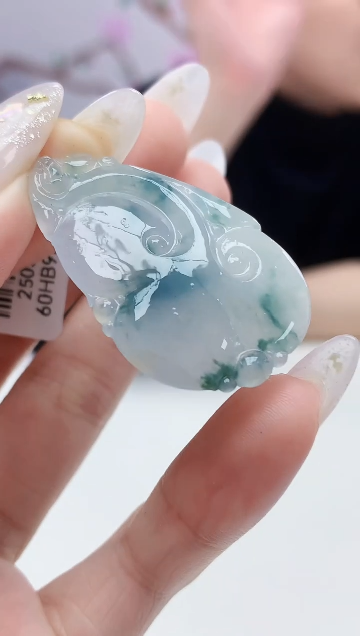 定制翡翠未镶嵌001ee-毛货如意64