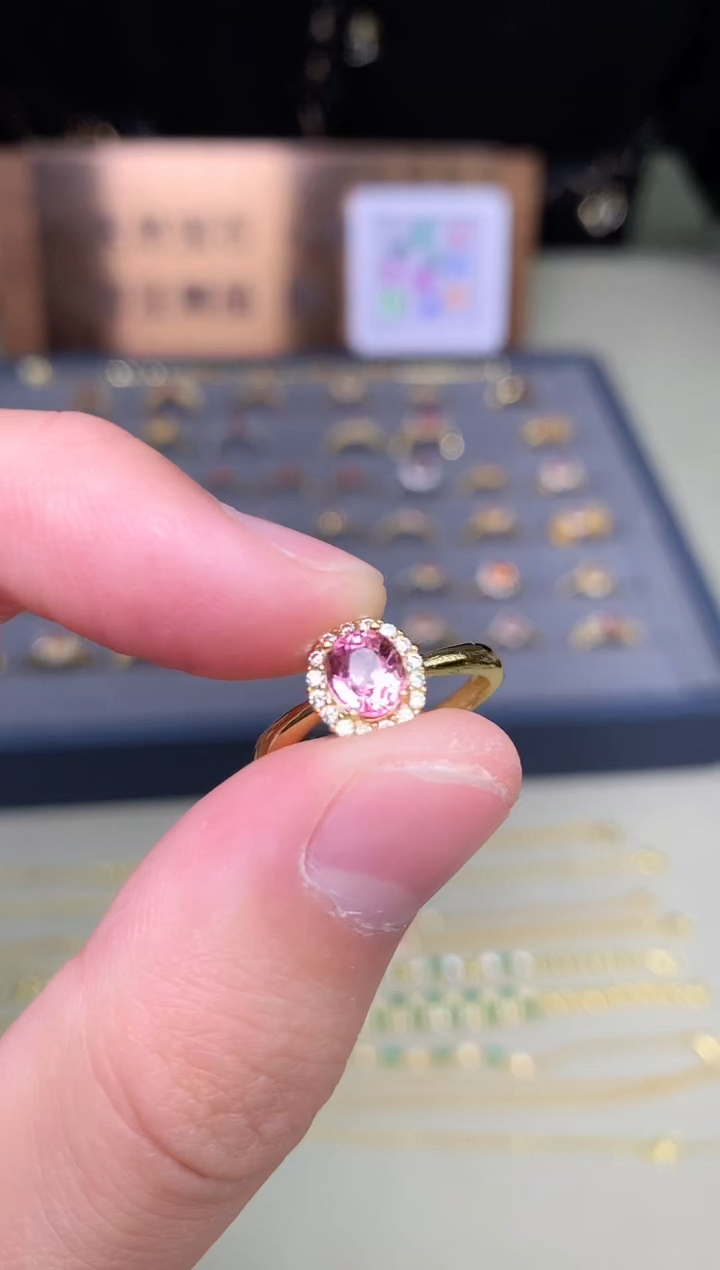 【闪购商品】碧玺戒指银S925镶嵌戒指