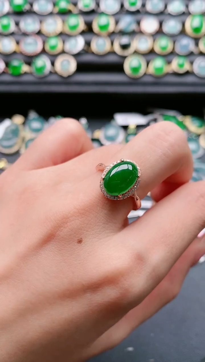 【闪购商品】翡翠戒指银S925镶嵌11111