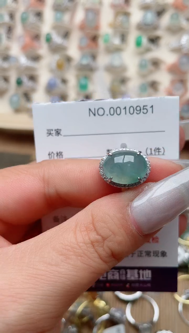 【闪购商品】翡翠戒指银S925镶嵌·