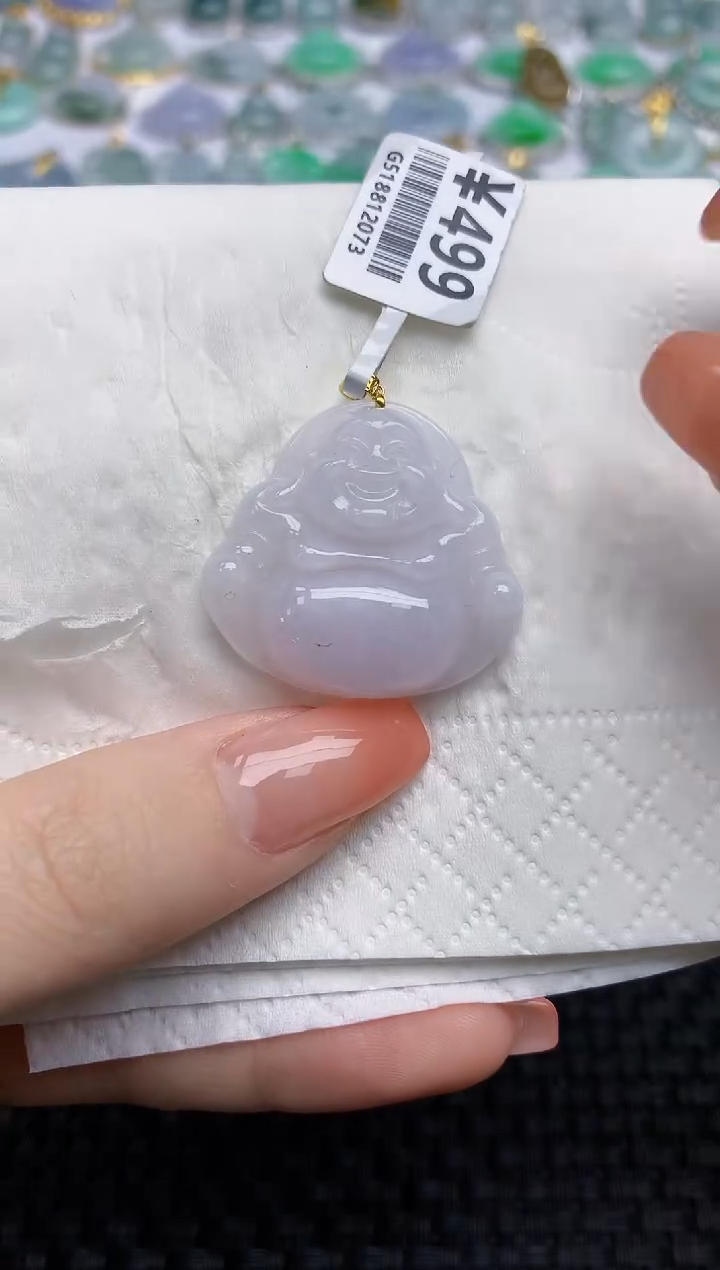 【闪购商品】翡翠颈饰18K金镶嵌天然翡翠A货