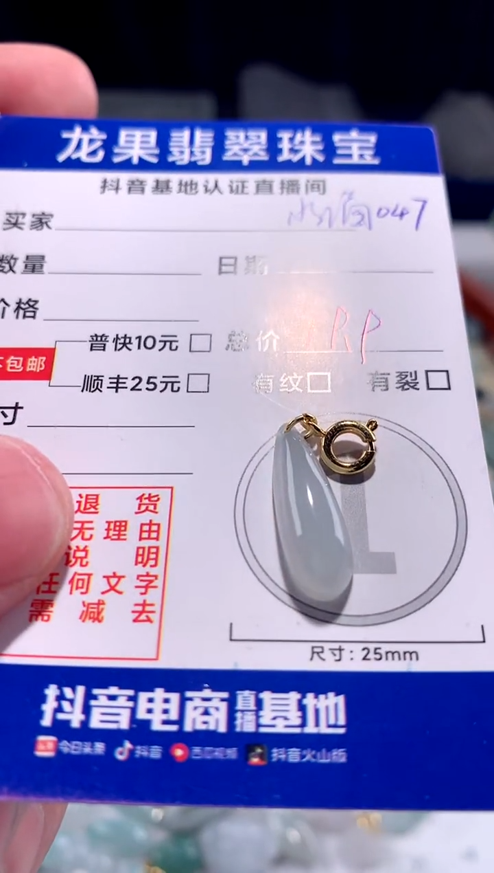 【闪购商品】翡翠颈饰未镶嵌水滴047