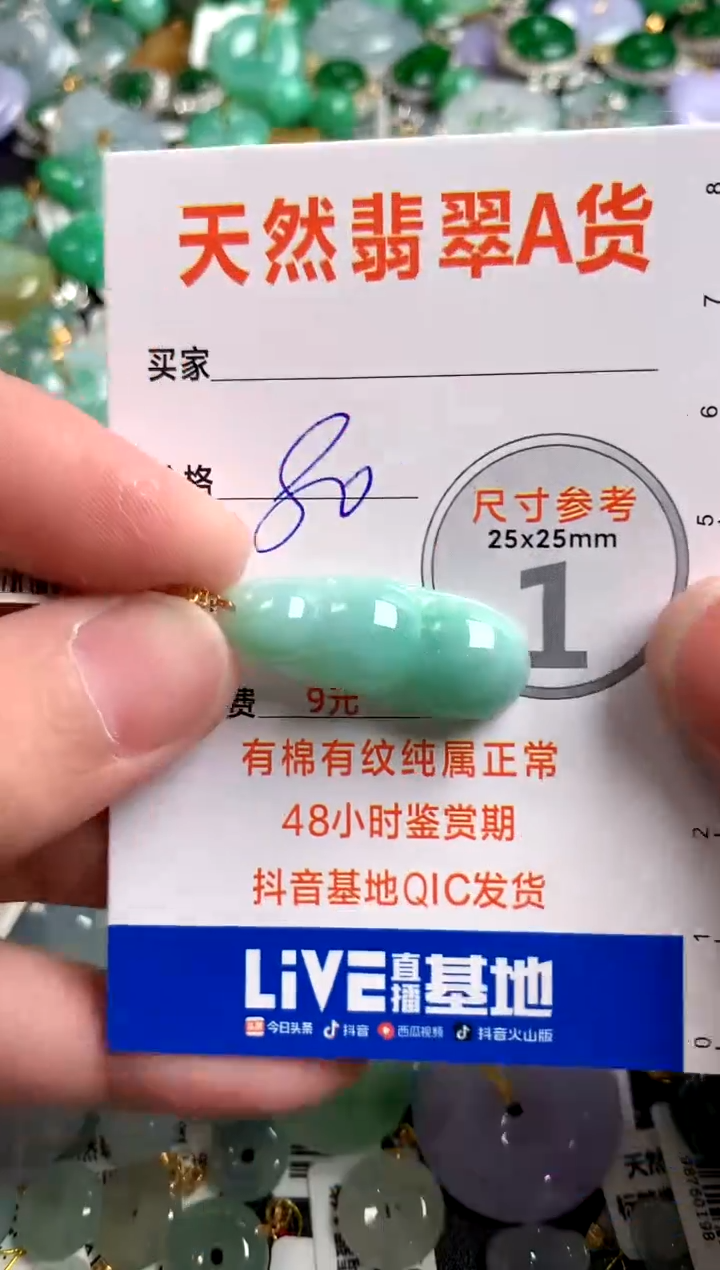 【闪购商品】翡翠颈饰18K金镶嵌13003517