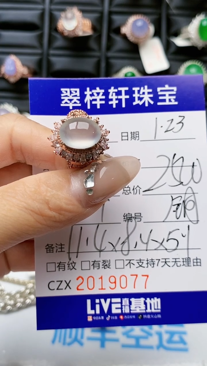 【闪购商品】翡翠戒指未镶嵌 未镶嵌9077
