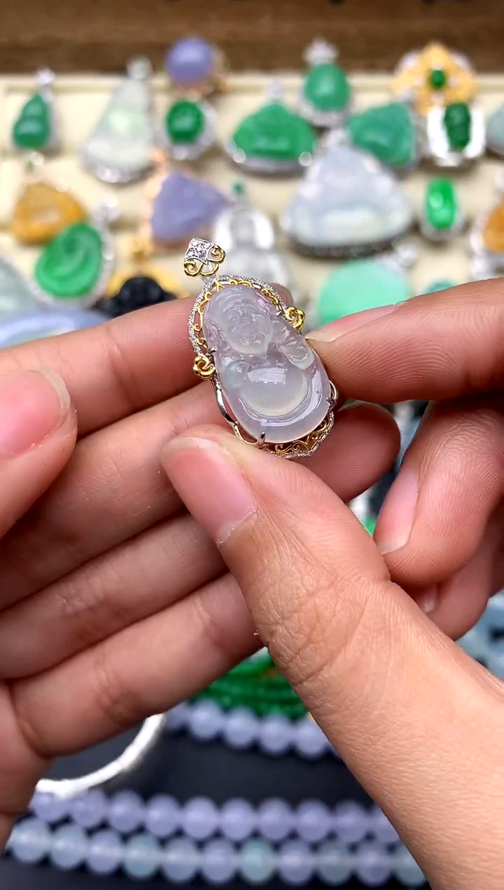 【闪购商品】翡翠颈饰18K金镶嵌170-中国好珍宝