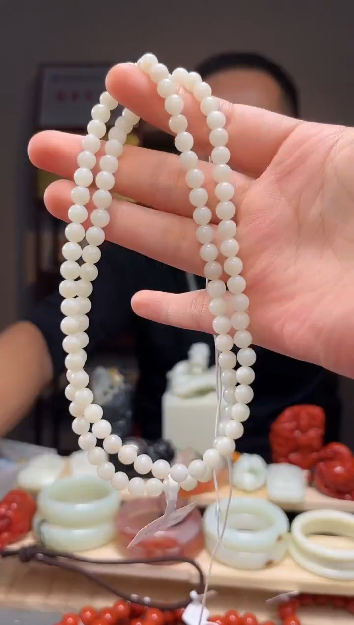 颈饰未镶嵌和田玉长链5+