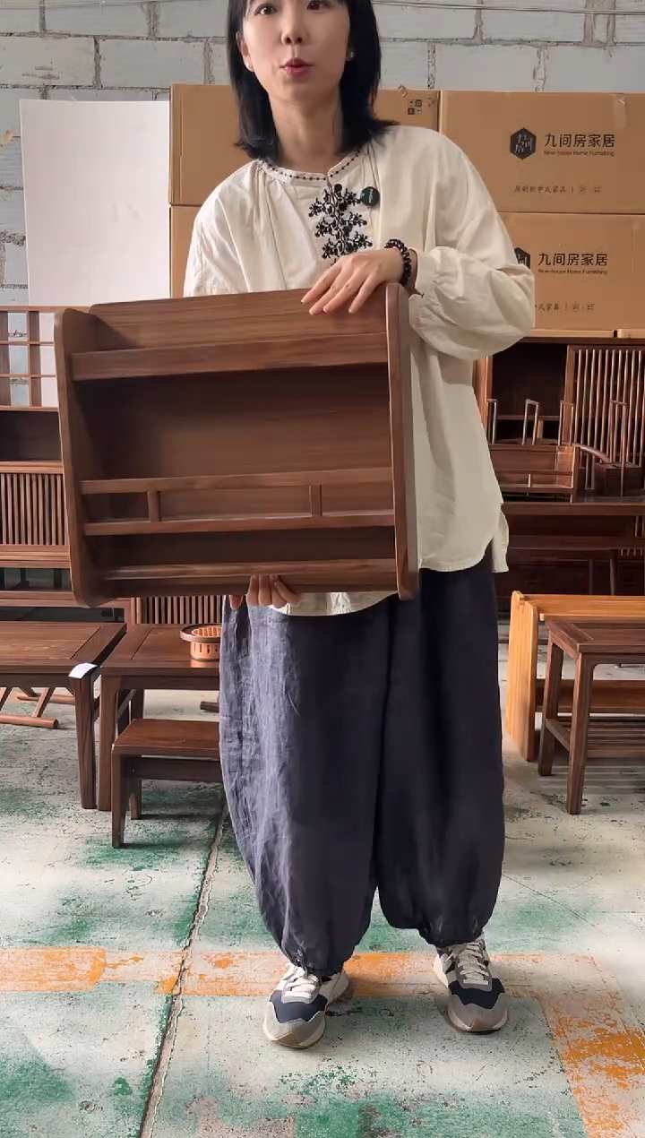 木（非红木类）壁挂书报架