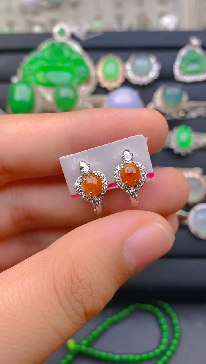 【闪购商品】翡翠戒指银S925镶嵌天然A货翡翠1