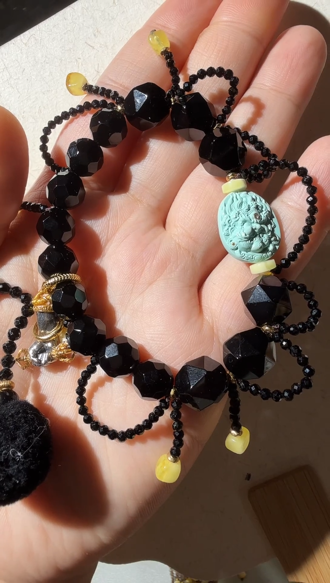 未镶嵌绿松石手链绿松石玛瑙手链