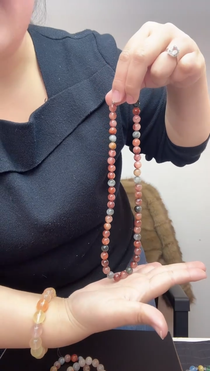 项链未镶嵌水晶天然水晶美拉德兔毛项链70
