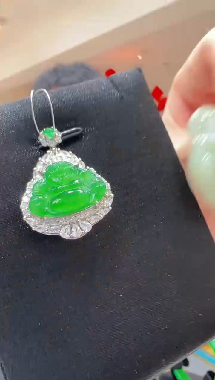 【闪购商品】翡翠吊坠(不含链)银S925镶嵌                    