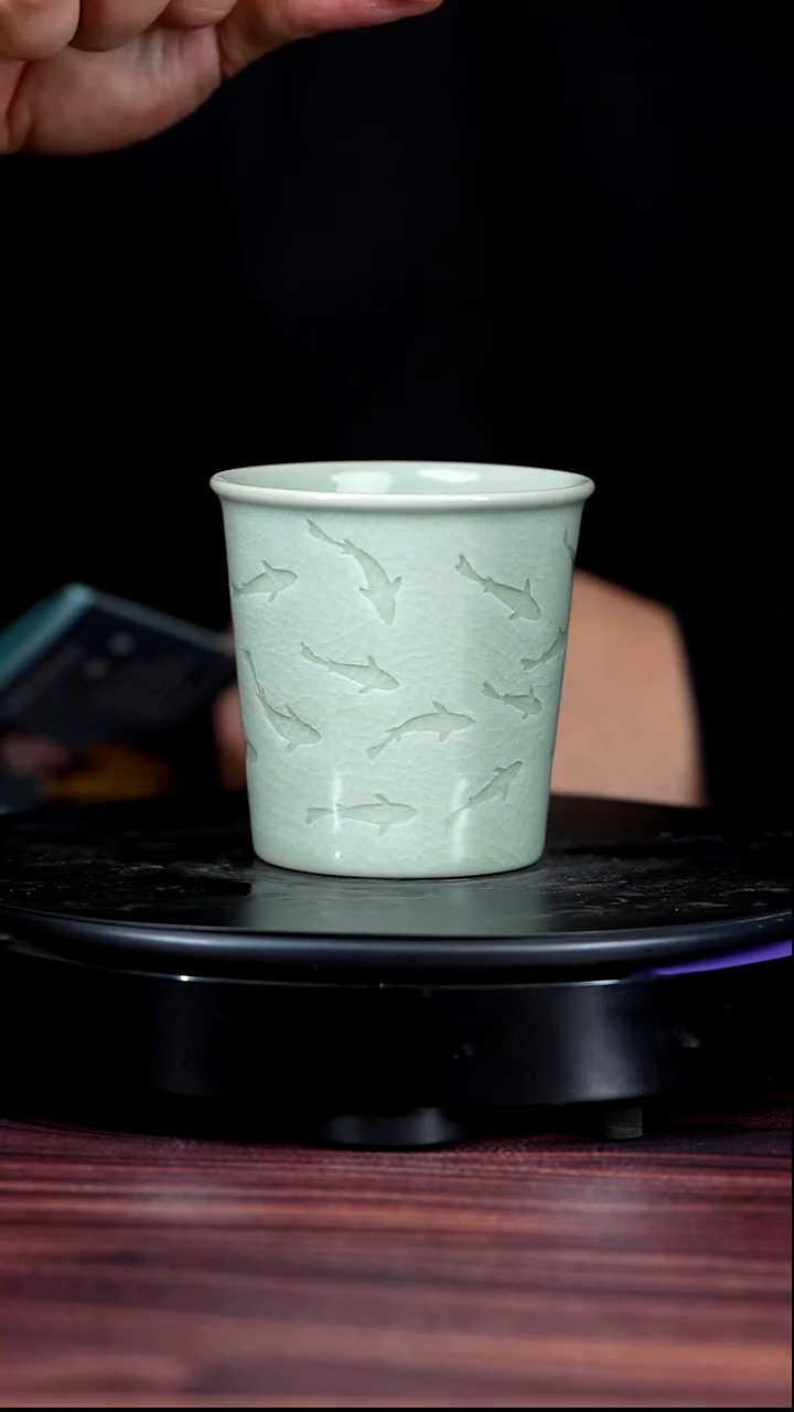 #赵琳一级品原矿汝瓷可乐杯